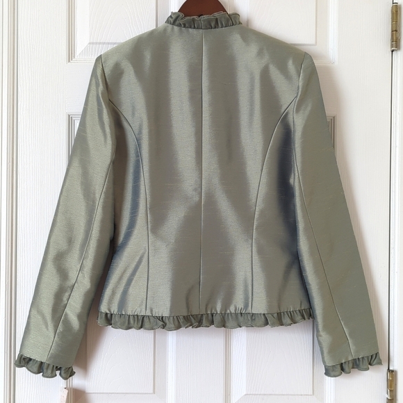 Cachet 90's Vintage Deadstock Two Piece Matching Jacket & Skirt Set Sage Green 8 - Picture 6 of 16